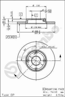 Brake Disc BREMBO 08.5877.10