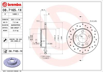 Brake Disc BREMBO 08.7165.1X