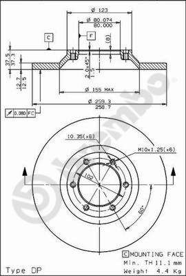 Brake Disc BREMBO 08.7197.10