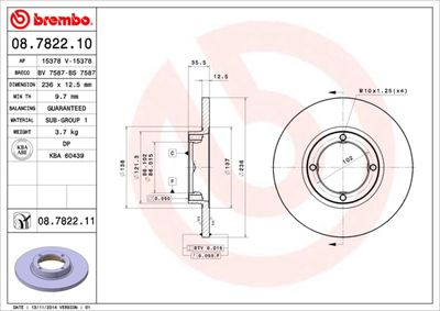 Brake Disc BREMBO 08.7822.10