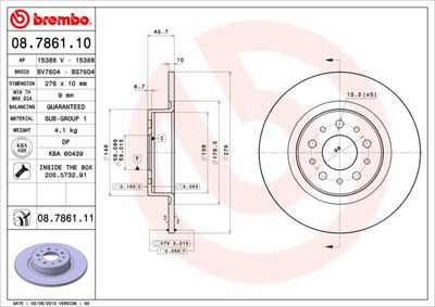 Brake Disc BREMBO 08.7861.11