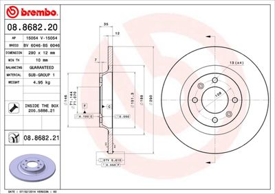 Brake Disc BREMBO 08.8682.20