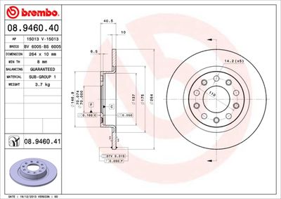 Brake Disc BREMBO 08.9460.41