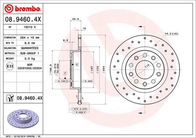 Brake Disc BREMBO 08.9460.4X