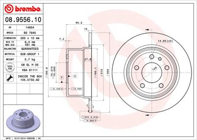 Brake Disc BREMBO 08.9556.10