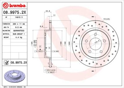 Brake Disc BREMBO 08.9975.2X