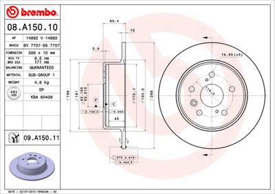 Brake Disc BREMBO 08.A150.10