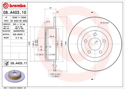 Brake Disc BREMBO 08.A403.11