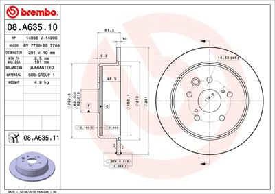 Brake Disc BREMBO 08.A635.10