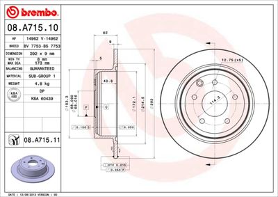 Brake Disc BREMBO 08.A715.10