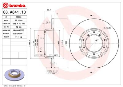 Brake Disc BREMBO 08.A841.10