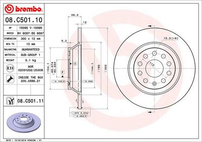 Brake Disc BREMBO 08.C501.11