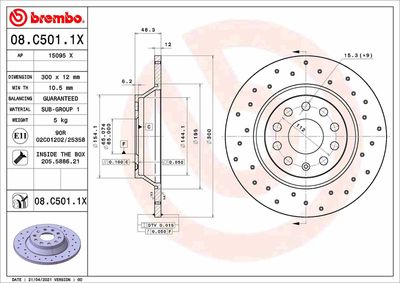 Brake Disc BREMBO 08.C501.1X