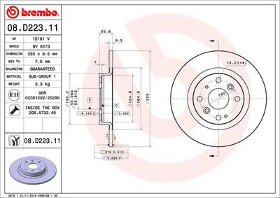 Brake Disc BREMBO 08.D223.11