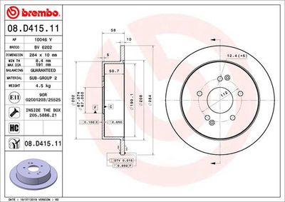 Brake Disc BREMBO 08.D415.11