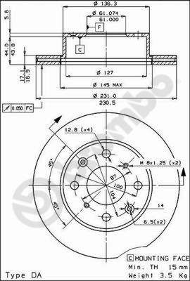 Brake Disc BREMBO 09.3095.10