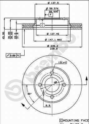 BREMBO 09.3140.10 Brake Disc