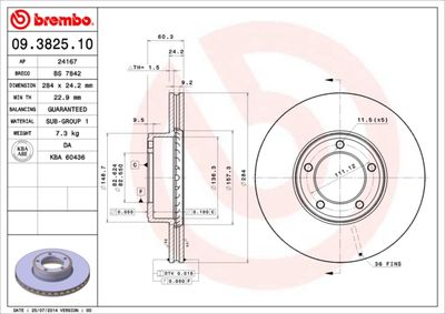 Brake Disc BREMBO 09.3825.10