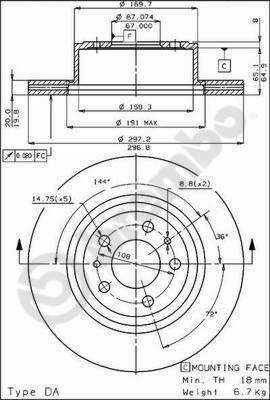 Brake Disc BREMBO 09.3950.10