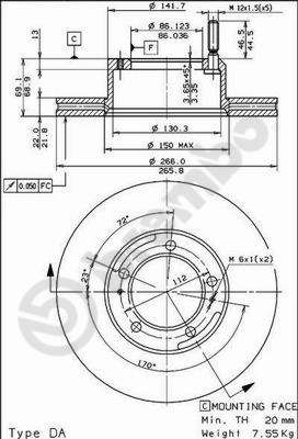 BREMBO 09.3991.10 Brake Disc