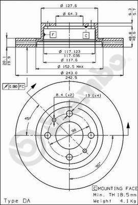Brake Disc BREMBO 09.4289.20