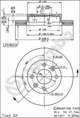 Brake Disc BREMBO 09.4925.10