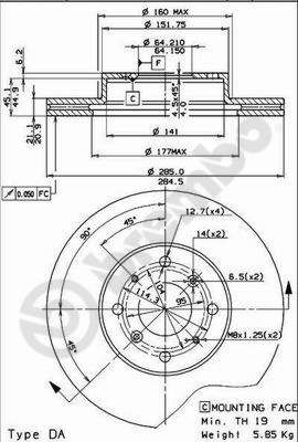 Brake Disc BREMBO 09.5124.10