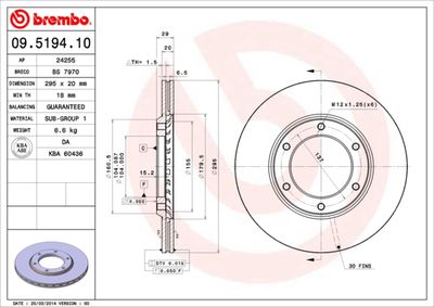 Brake Disc BREMBO 09.5194.10