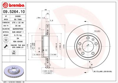 Brake Disc BREMBO 09.5264.10