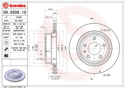 Brake Disc BREMBO 09.5506.10
