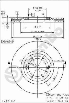 Brake Disc BREMBO 09.5511.10