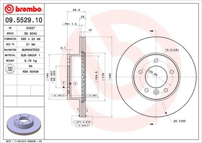 Brake Disc BREMBO 09.5529.10