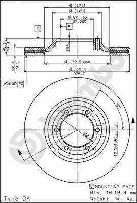 BREMBO 09.5633.10 Brake Disc