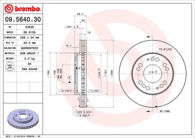 Brake Disc BREMBO 09.5640.30