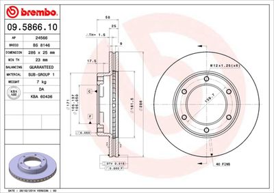 Brake Disc BREMBO 09.5866.10