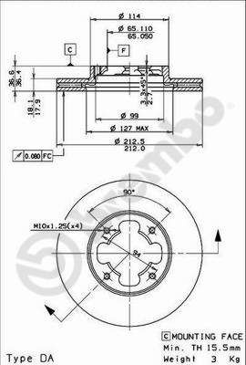 Brake Disc BREMBO 09.5867.10