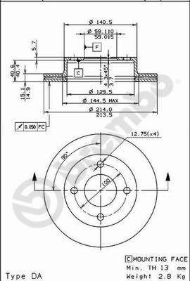 Brake Disc BREMBO 09.5919.20