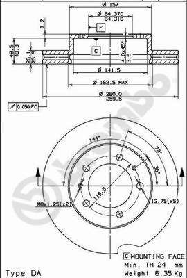 BREMBO 09.5932.10 Brake Disc