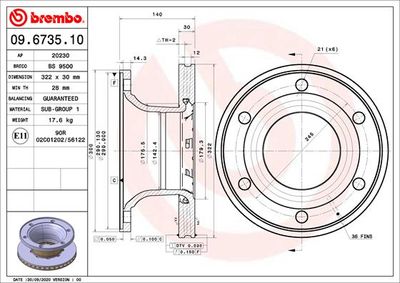 Brake Disc BREMBO 09.6735.10