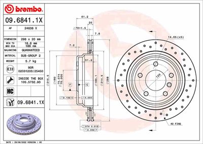 Brake Disc BREMBO 09.6841.1X