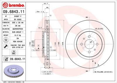 Brake Disc BREMBO 09.6843.11