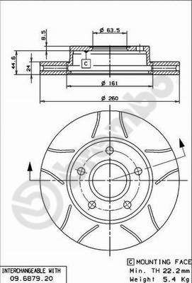 Brake Disc BREMBO 09.6879.76