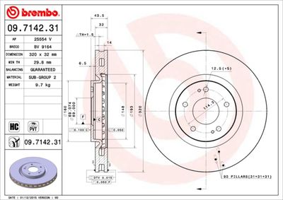 Brake Disc BREMBO 09.7142.31