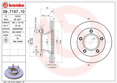 Brake Disc BREMBO 09.7157.10