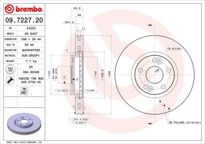 Brake Disc BREMBO 09.7227.20