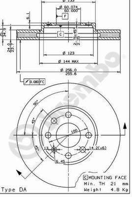 Brake Disc BREMBO 09.7628.11