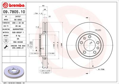 Brake Disc BREMBO 09.7805.10