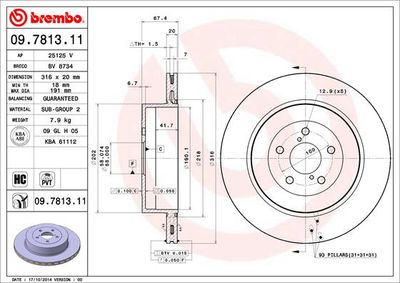 Brake Disc BREMBO 09.7813.11