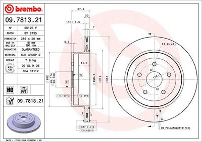 Brake Disc BREMBO 09.7813.21