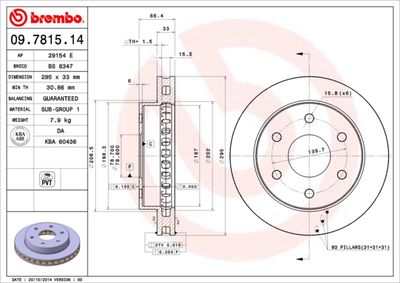 Brake Disc BREMBO 09.7815.14